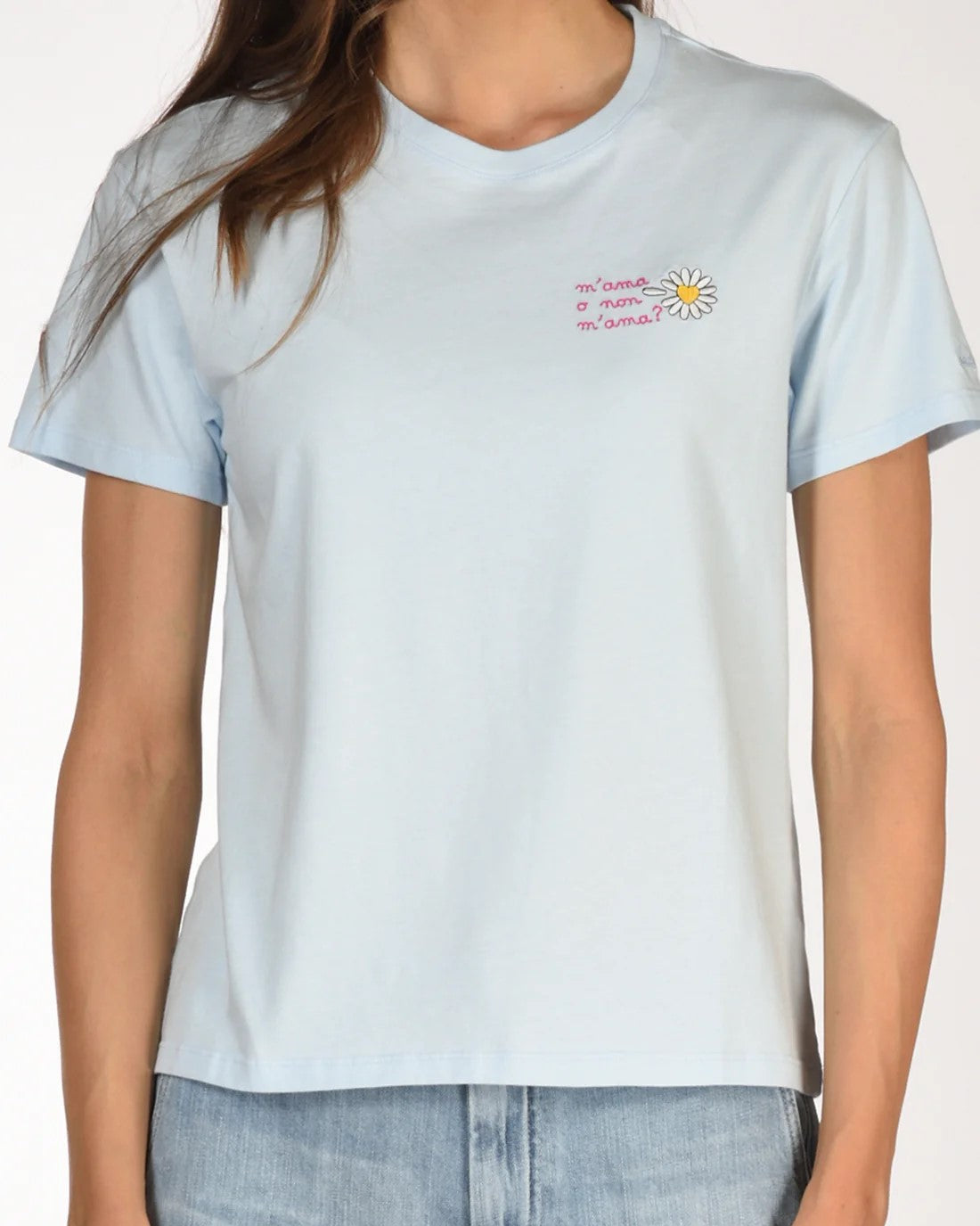 Mc2 Saint Barth t-shirt Emilie m'ama o non m'ama azzurra
