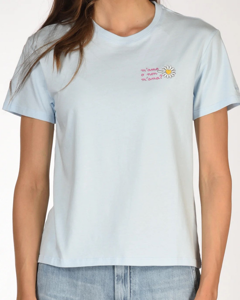 Mc2 Saint Barth t-shirt Emilie m'ama o non m'ama azzurra
