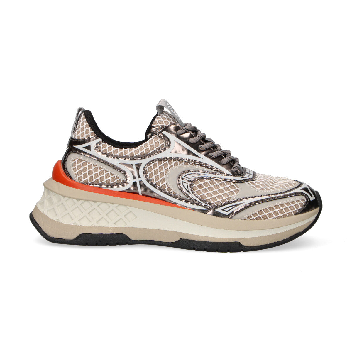 Emanuelle Vee sneaker in nylon grigio specchiato