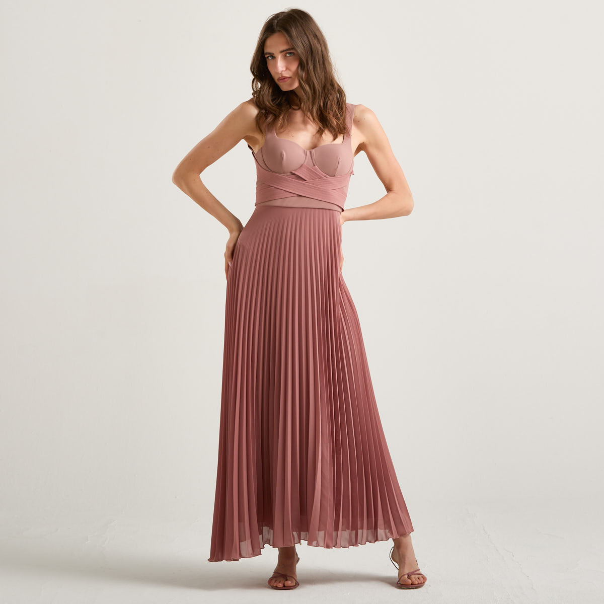 Patrizia Pepe abito elegante rosa antico