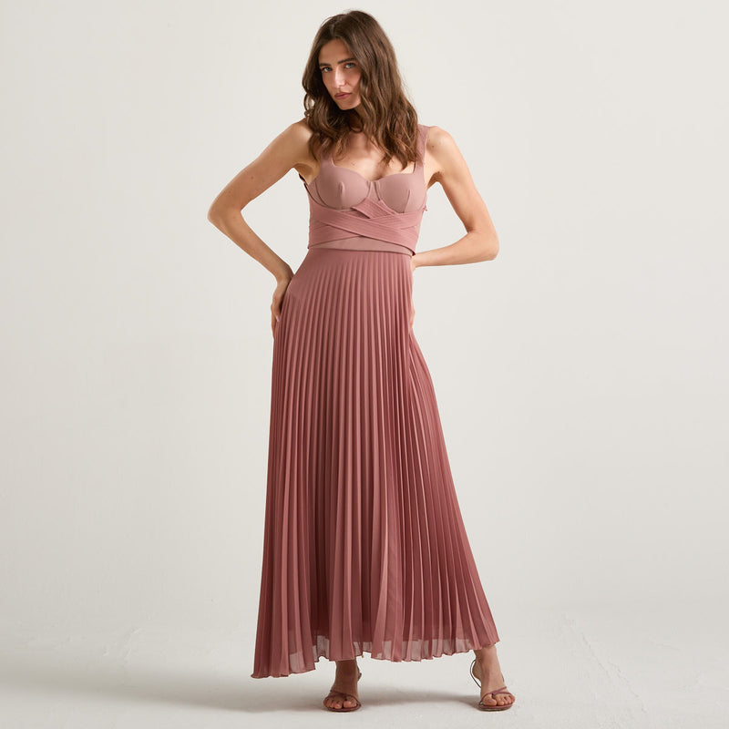 Patrizia Pepe abito elegante rosa antico