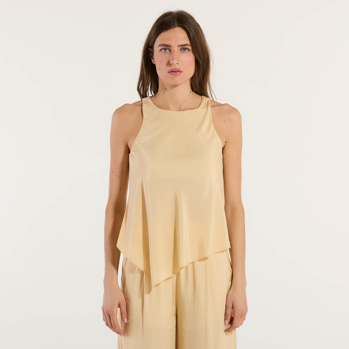 Patrizia Pepe canotta leggera tessuto beige