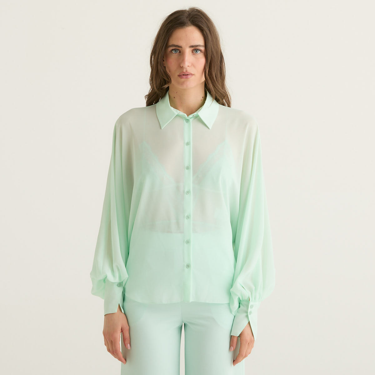 Patrizia Pepe camicia fluida verde