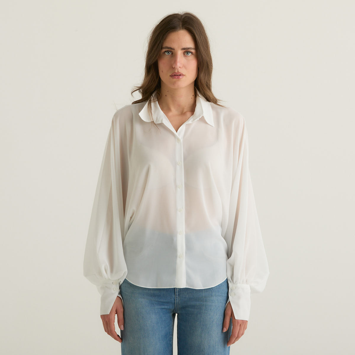 Patrizia Pepe camicia fluida bianca