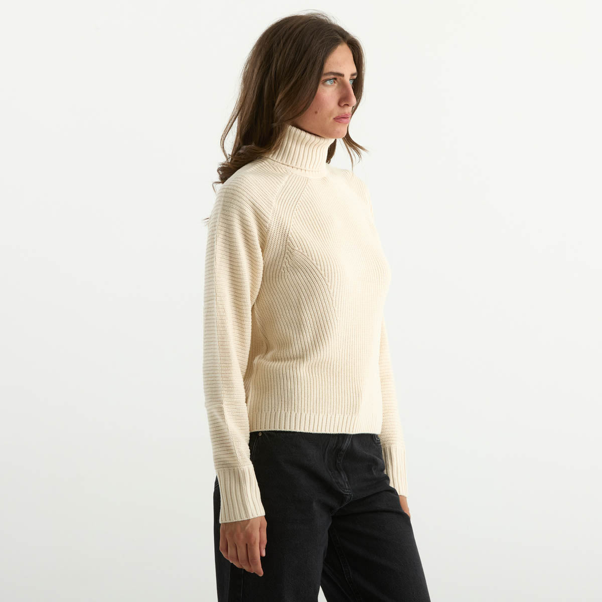 Patrizia Pepe maglione a collo alto panna