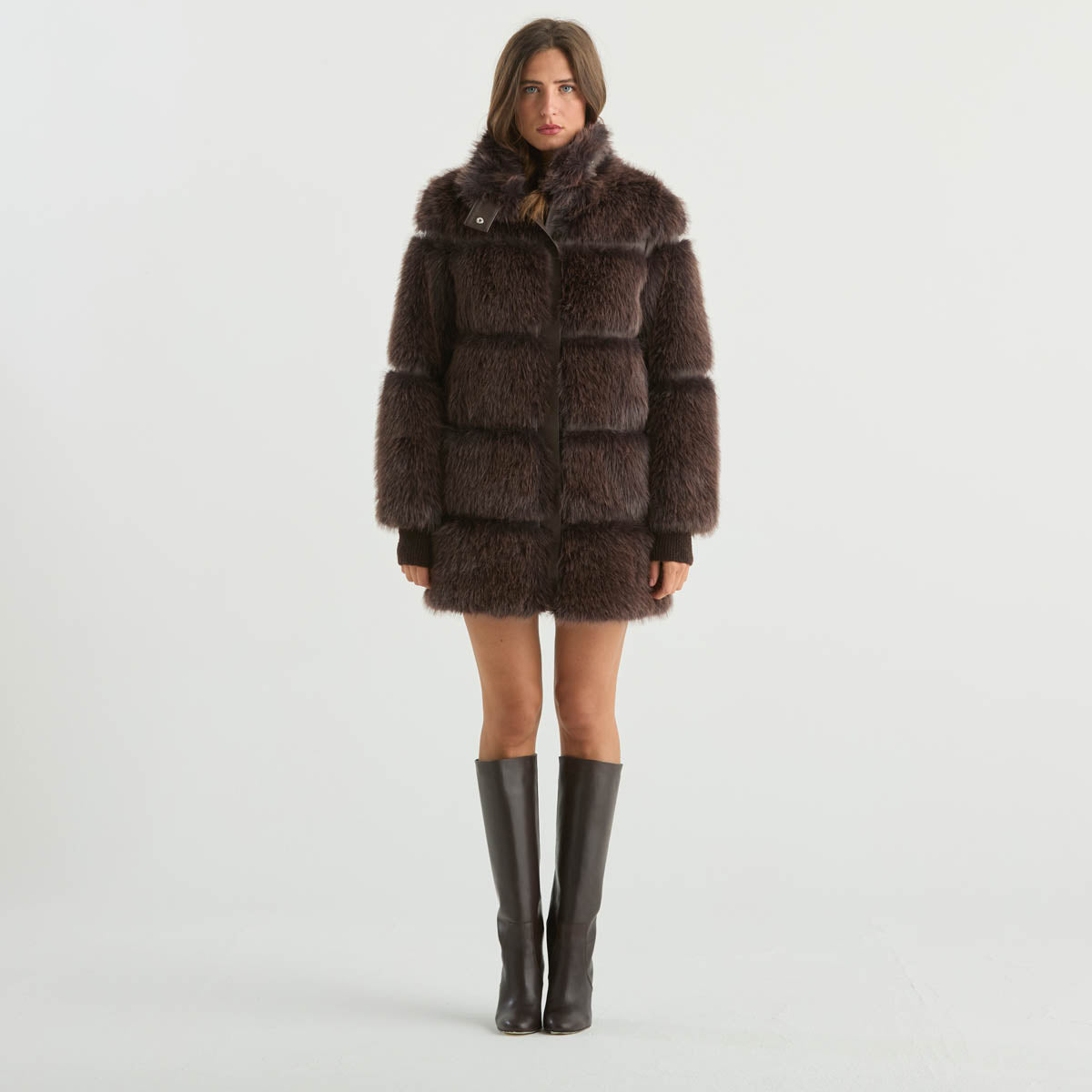 Patrizia Pepe eco pelliccia marrone