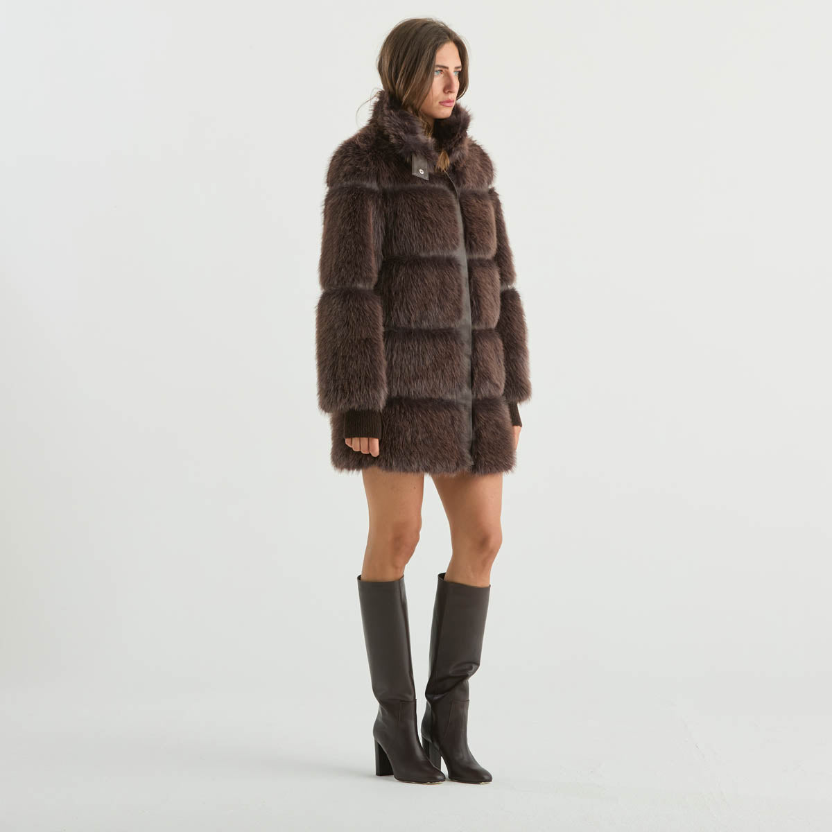 Patrizia Pepe eco pelliccia marrone