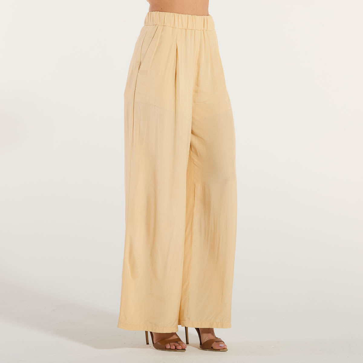 Patrizia Pepe pantalone a palazzo tessuto avorio