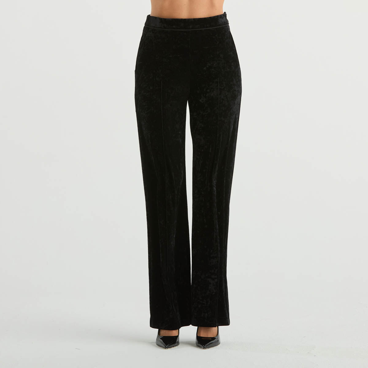 Patrizia Pepe pantalone a palazzo in tessuto nero