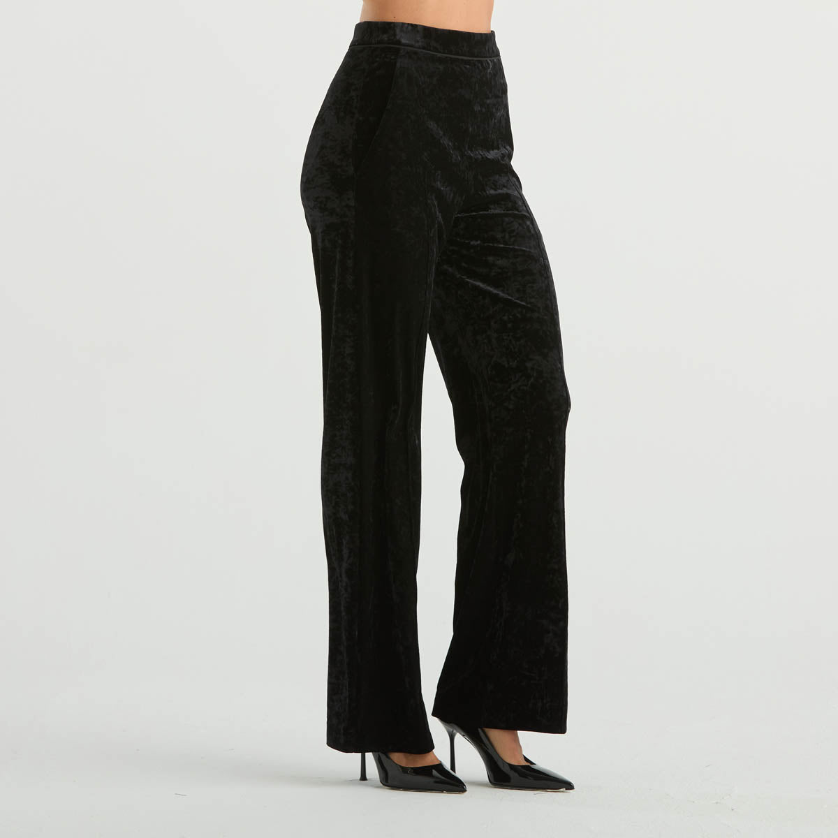 Patrizia Pepe pantalone a palazzo in tessuto nero