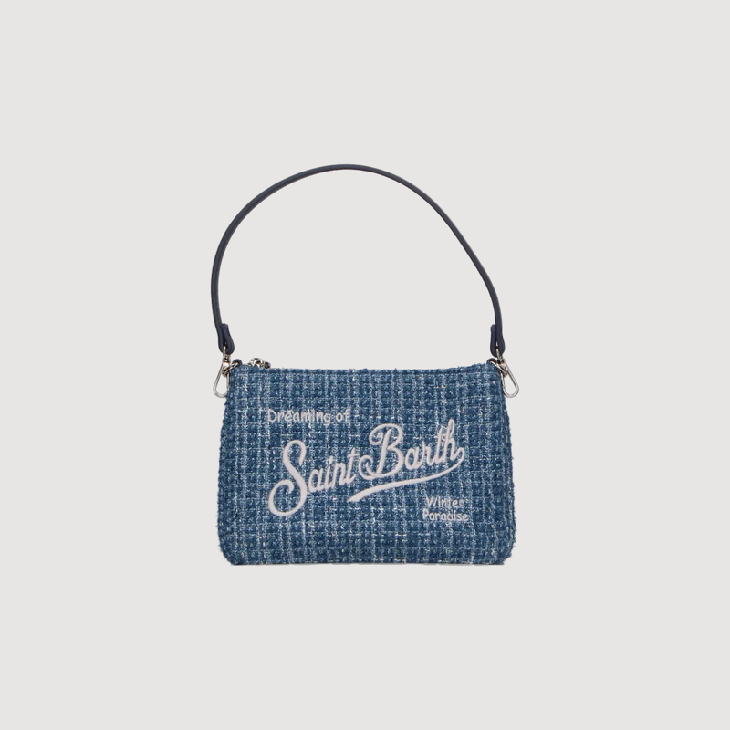Mc2 Saint Barth Parisienne mini tweed azzurra