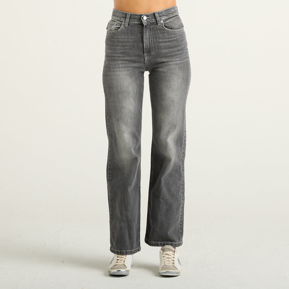 Haveone London Jeans Straight Donna Grigio Sfumato