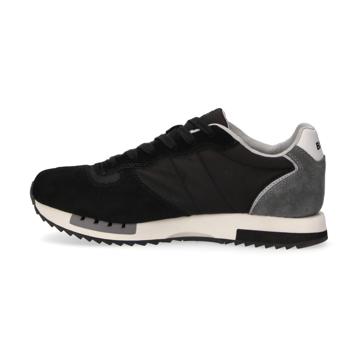 Blauer sneaker Queens in camoscio nera