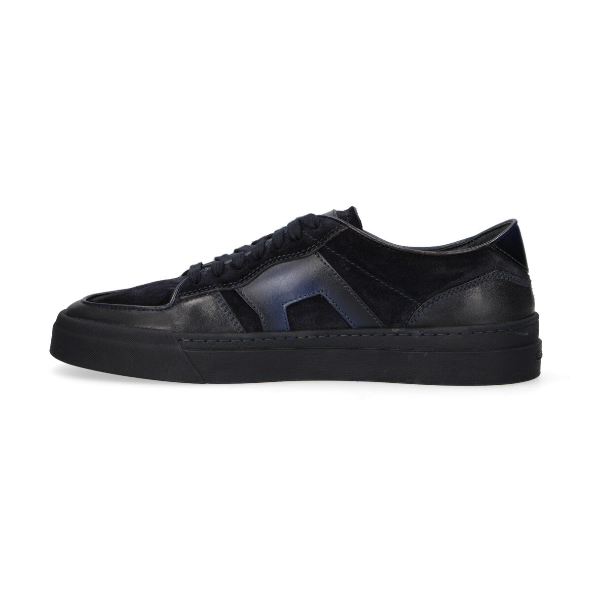 Santoni sneaker in camoscio blu