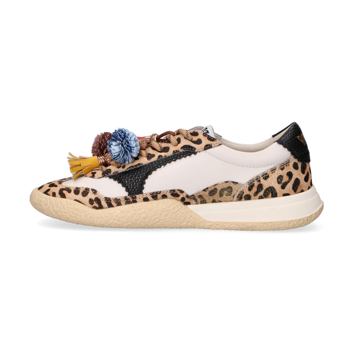 Emanuelle Vee sneakers con nappe in cavallino e pelle