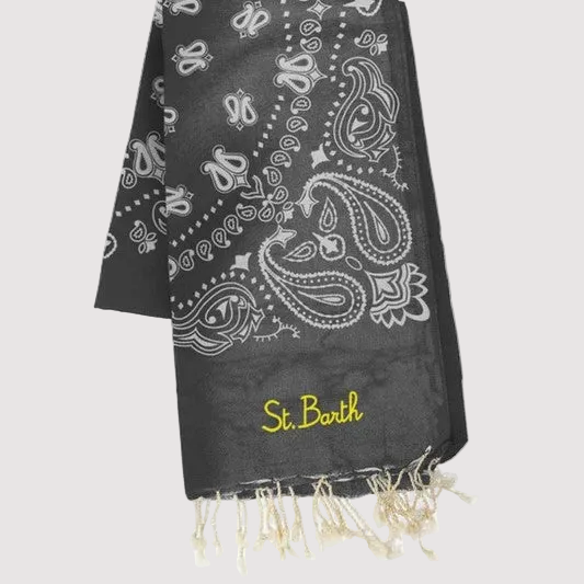 Mc2 Saint Barth telo mare foutas fantasia bandana nero