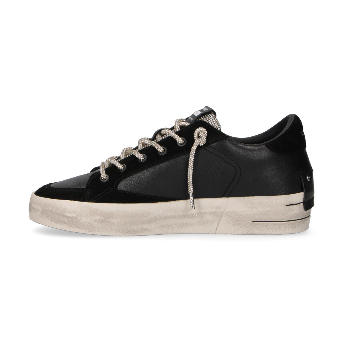 Crime London sneaker SK8 deluxe wedge jet crystal