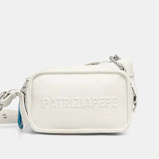 Patrizia Pepe borsa Camera Case (IM)PERFECTION in pelle bianca