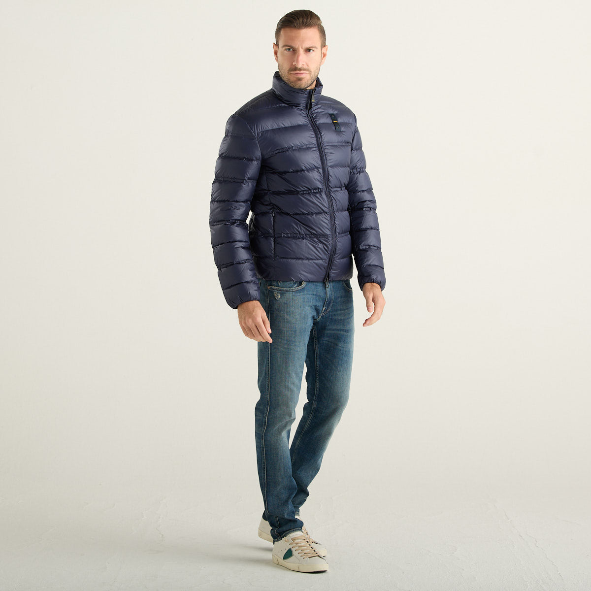 Blauer Piumino Uomo Blu Navy Lucido