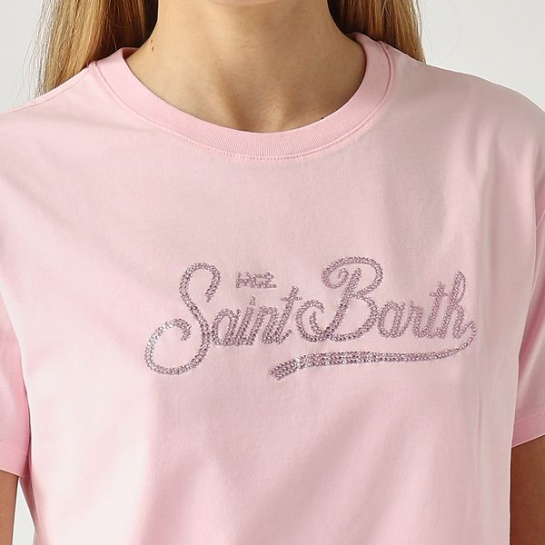 Mc2 Saint Barth t-shirt Emilie strass rosa