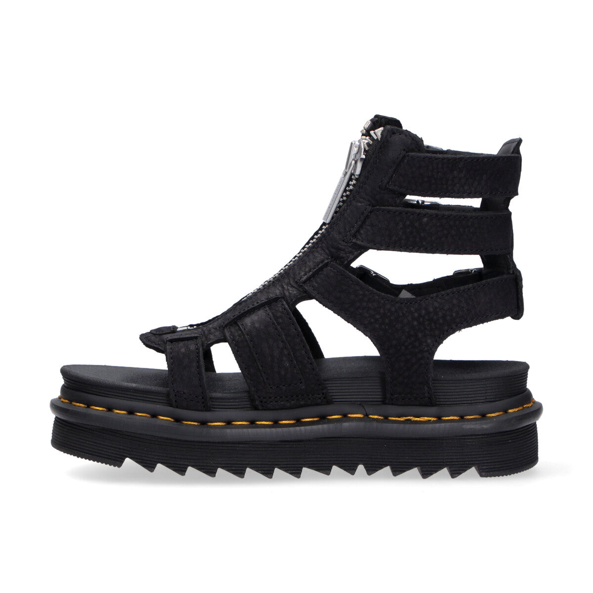 Dr Martens sandalo Olson fibbie nabuk nero