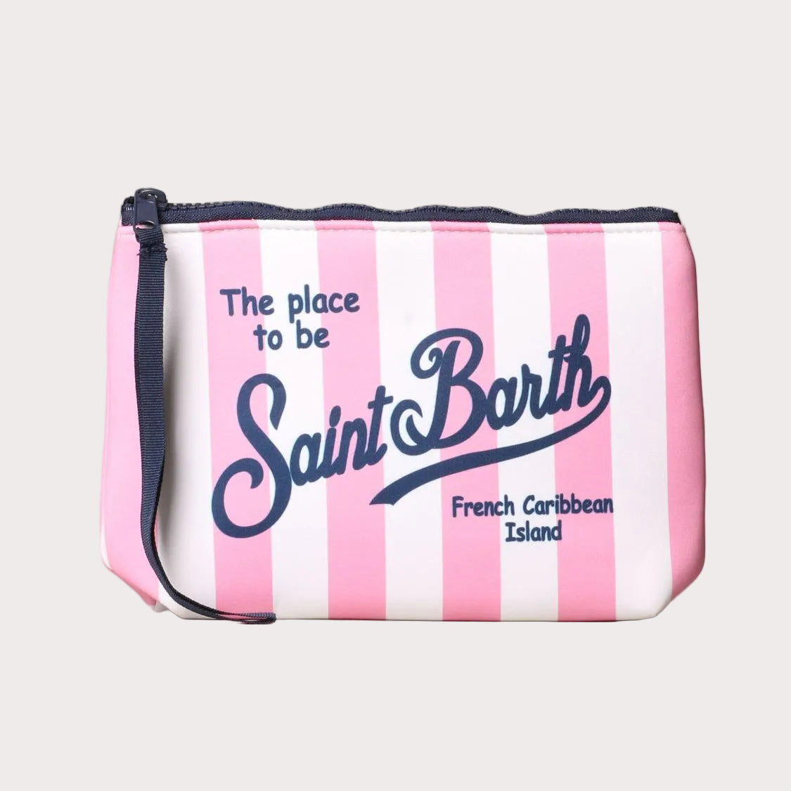 Mc2 Saint Barth pochette Aline Stripes pop rosa