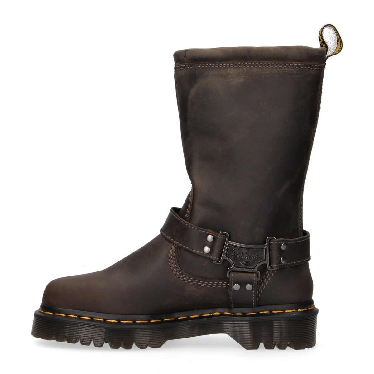 Dr Martens biker Anistone pelle grigio