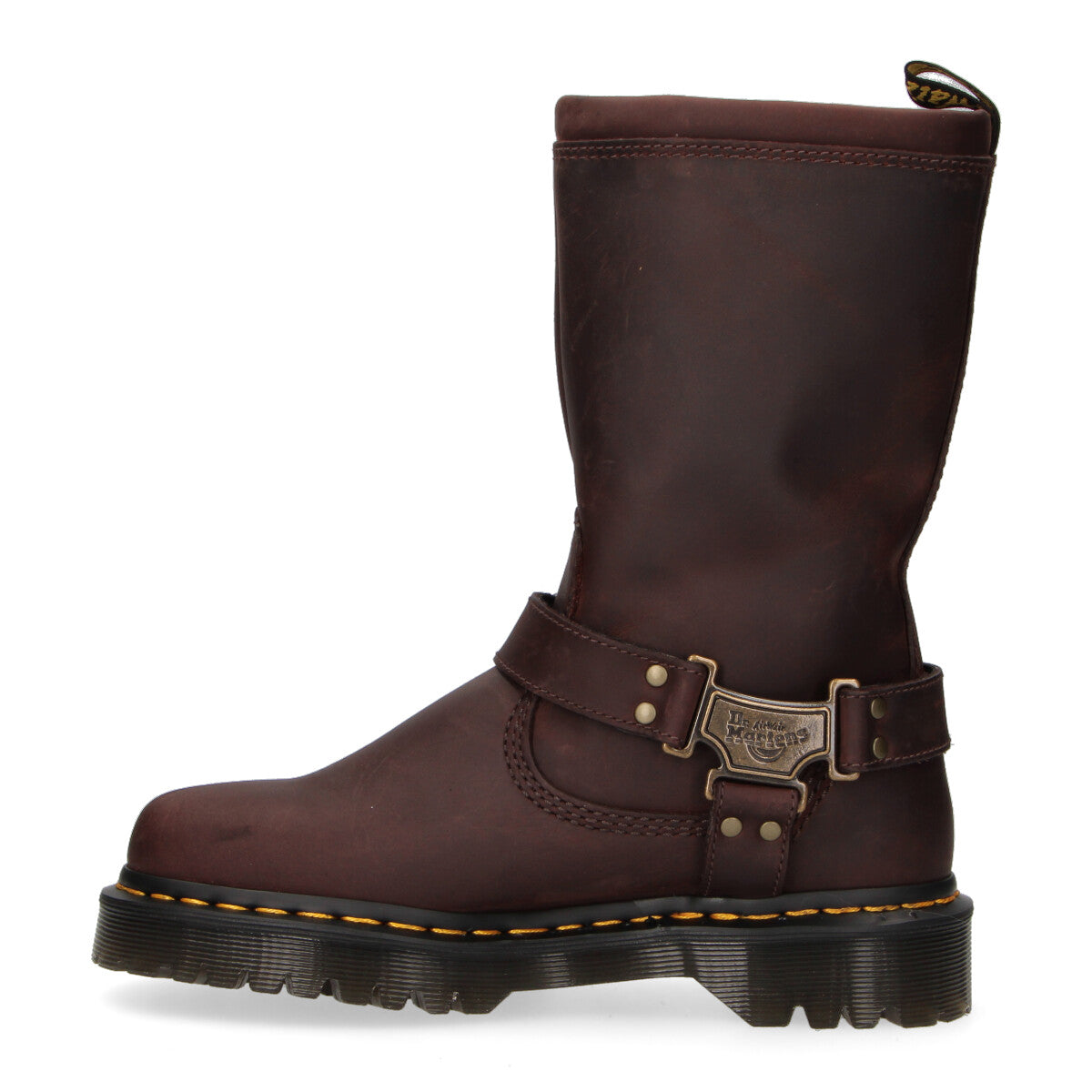 Dr Martens biker in pelle testa di moro