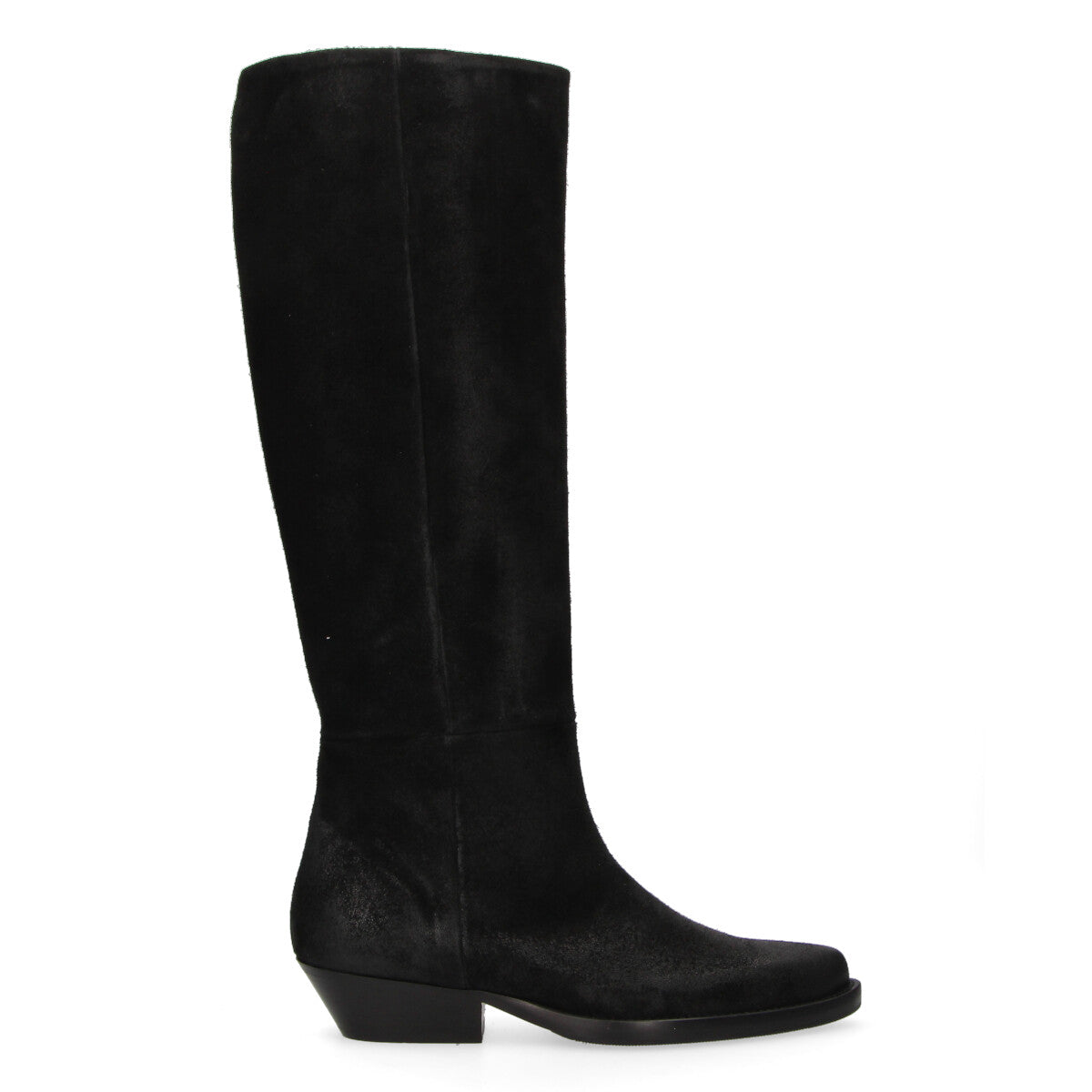 Anna F stivale texano in camoscio nero