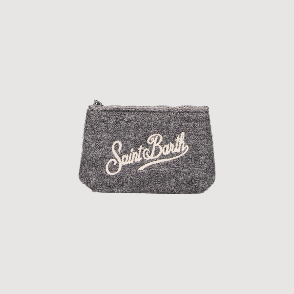 Mc2 Saint Barth pochette Aline Mini Tricot Mini Braid grigia