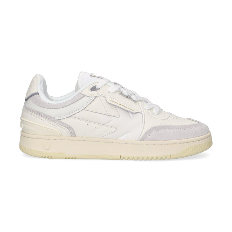Kaotiko sneaker Boston Piping in pelle bianca