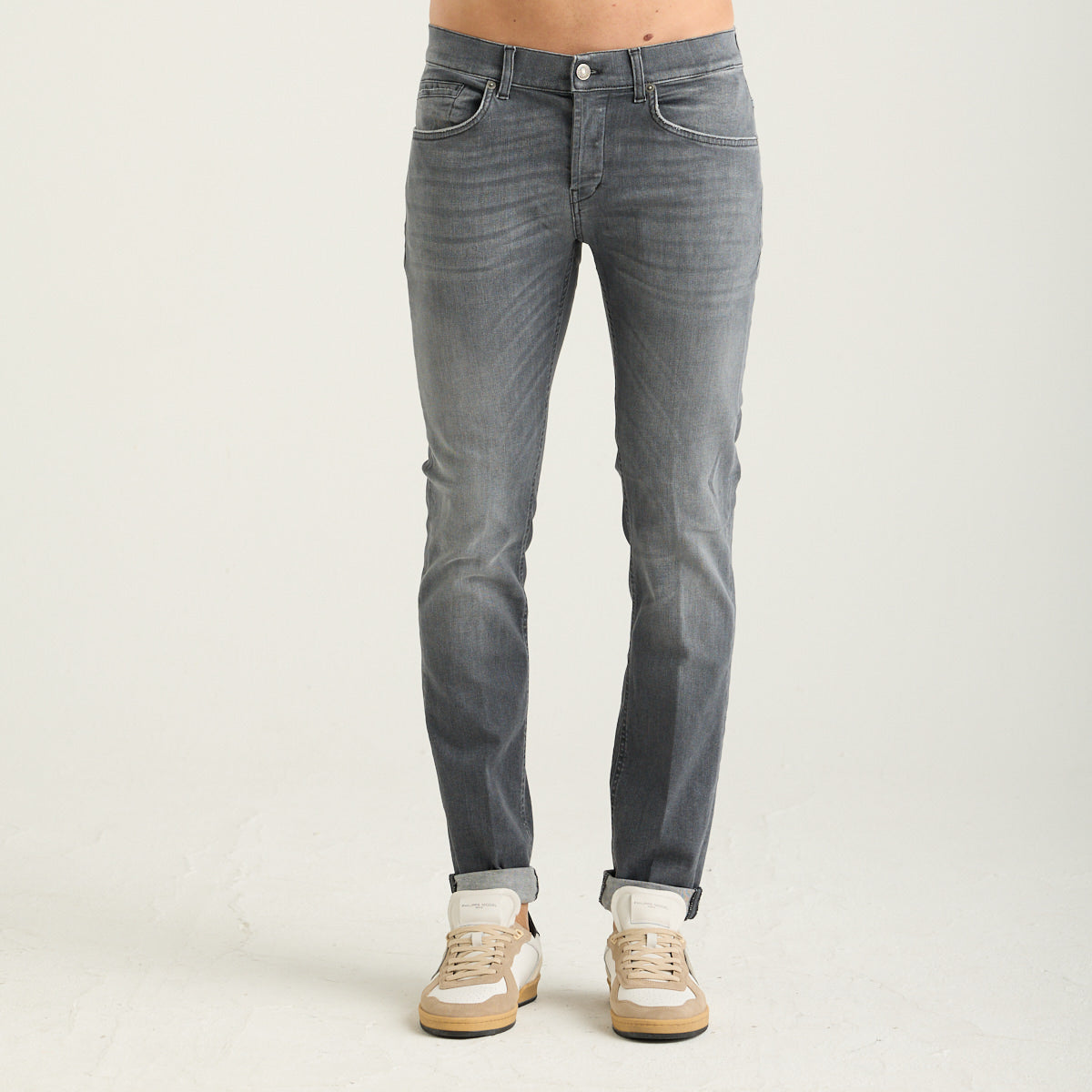 Dondup jeans george slim fit 5 tasche grigio