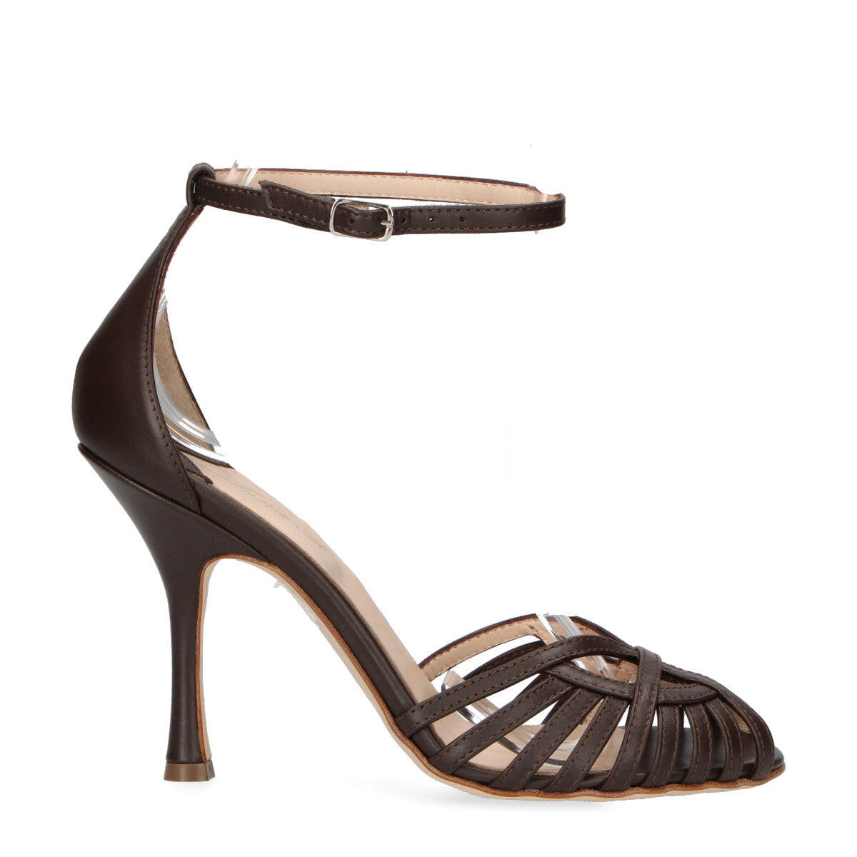 Anna F. sandalo in pelle testa di moro