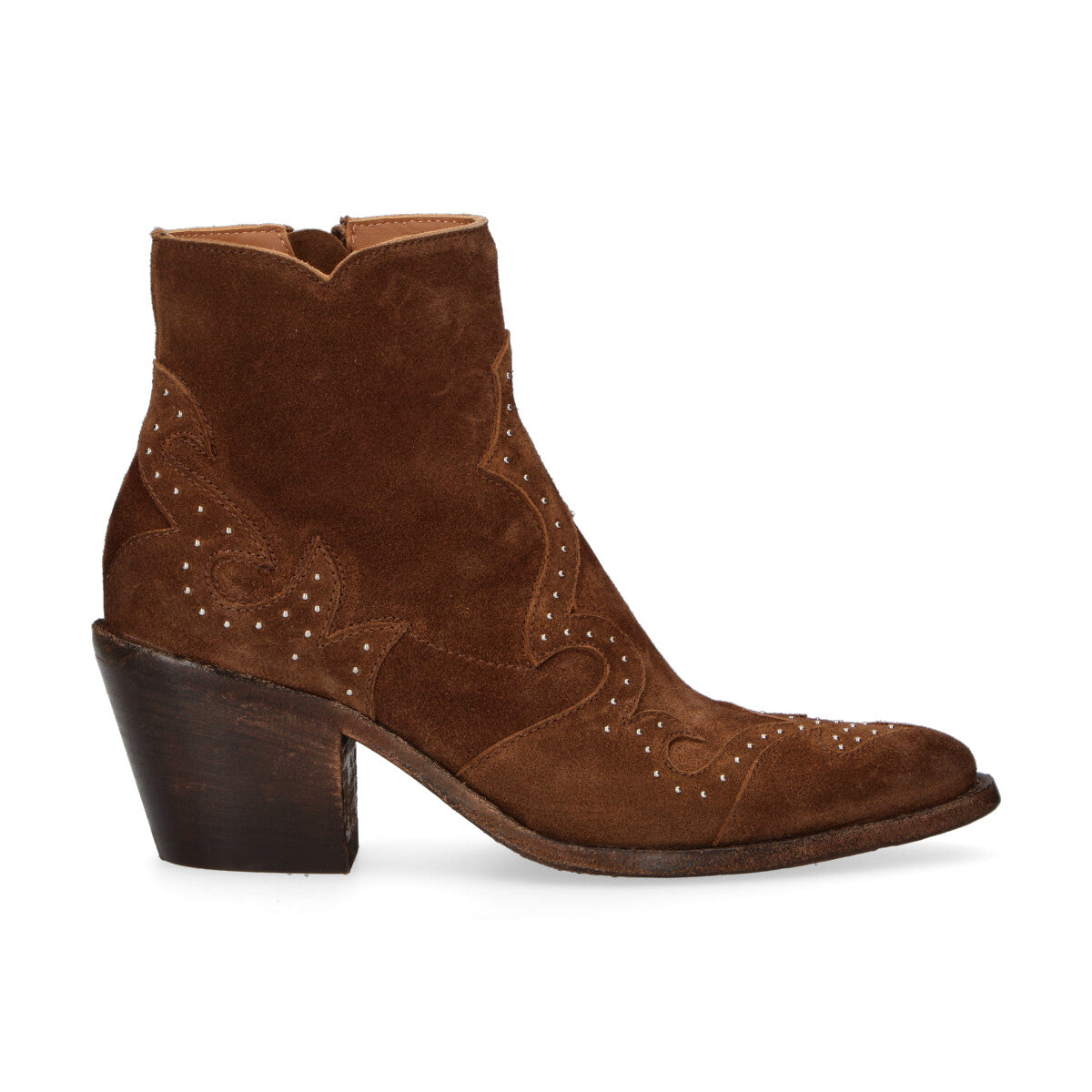 Ducanero tronchetto Sensory con borchie cuoio