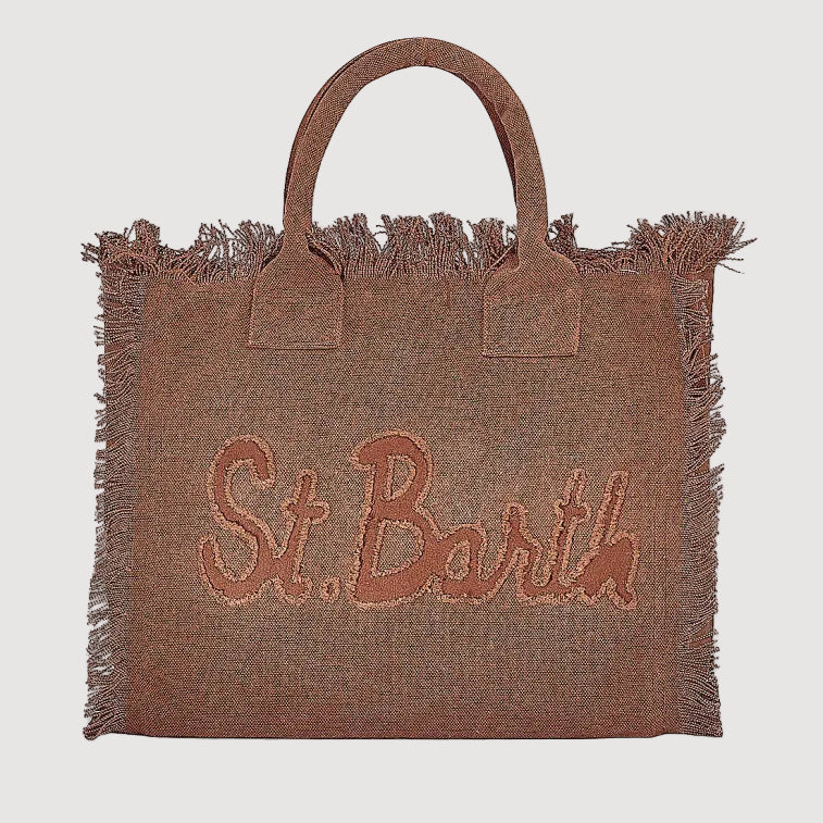 Mc2 Saint Barth borsa vanity patch marrone