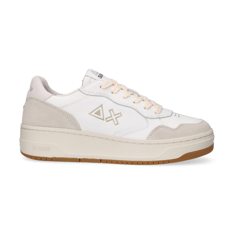 Sun68 sneaker Basket Love Lady in pelle bianca