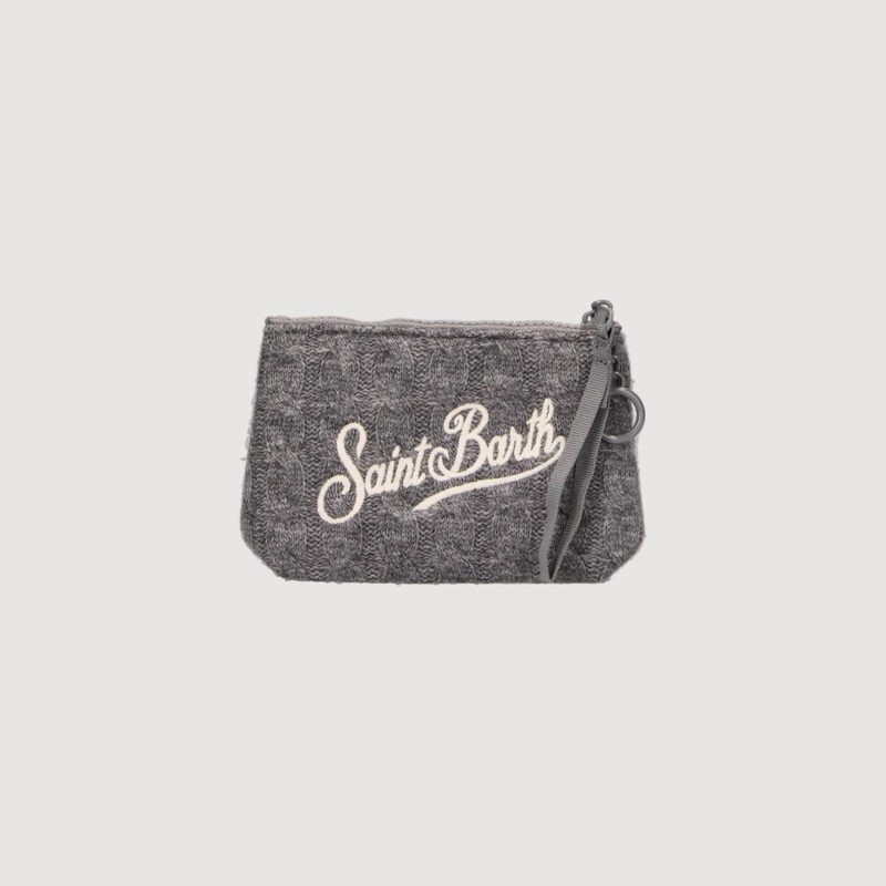 Mc2 Saint Barth pochette Aline Mini Tricot Mini Braid grigia