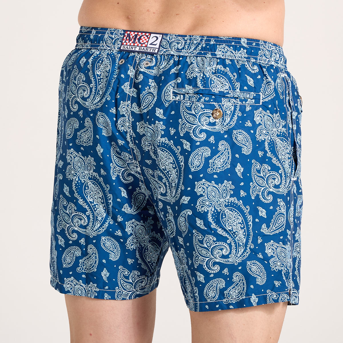 Mc2 Saint Barth costume elegant paisley blu