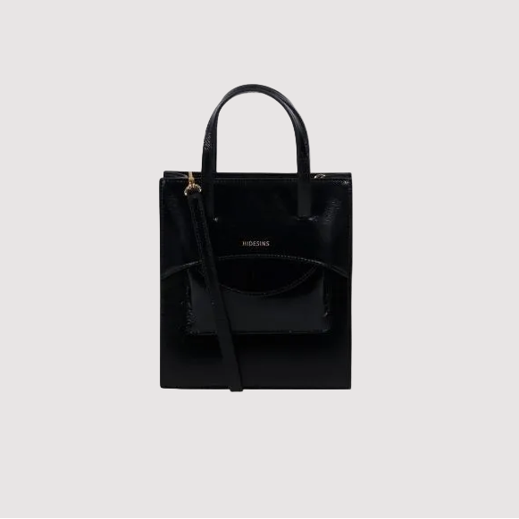 Hidesins borsa a mano Pocket M Crisp nera