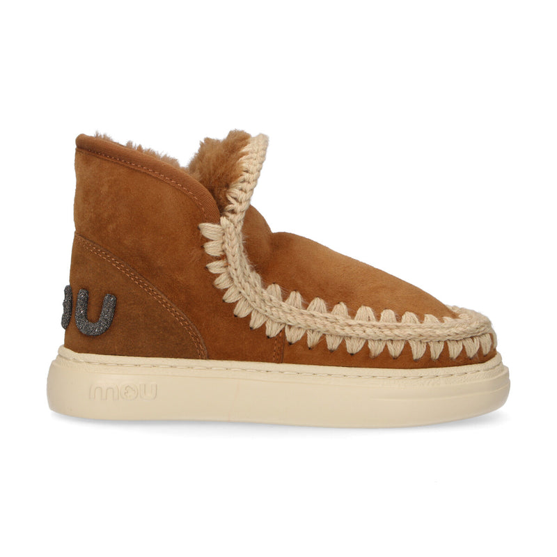Mou Eskimo sneaker bold glitter logo cognac