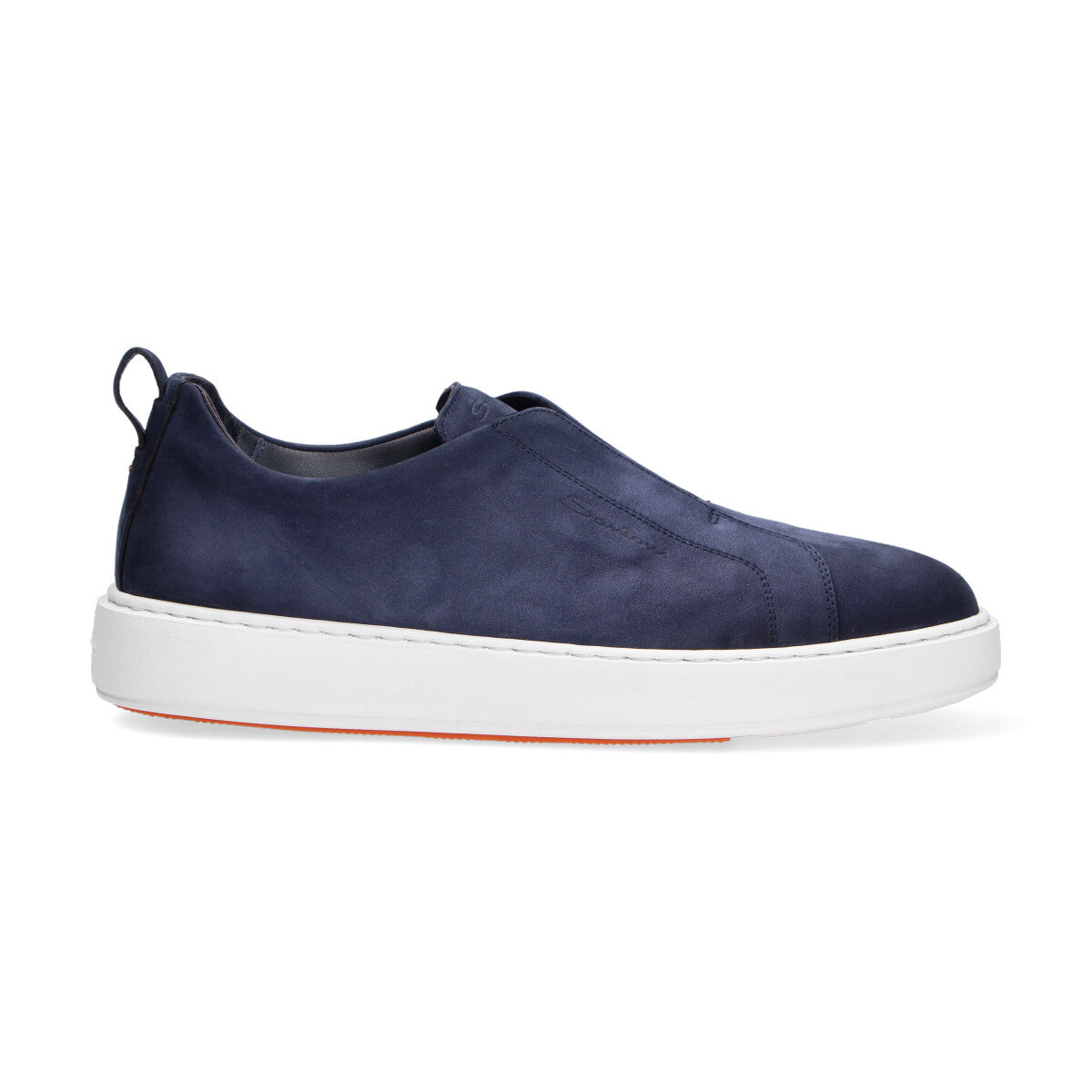 Santoni sneaker slip-on nabuk blu
