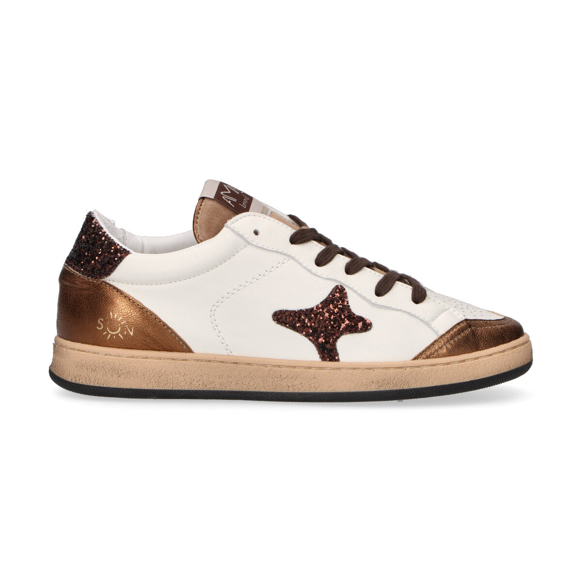 Ama Brand sneaker Sun bianca marrone
