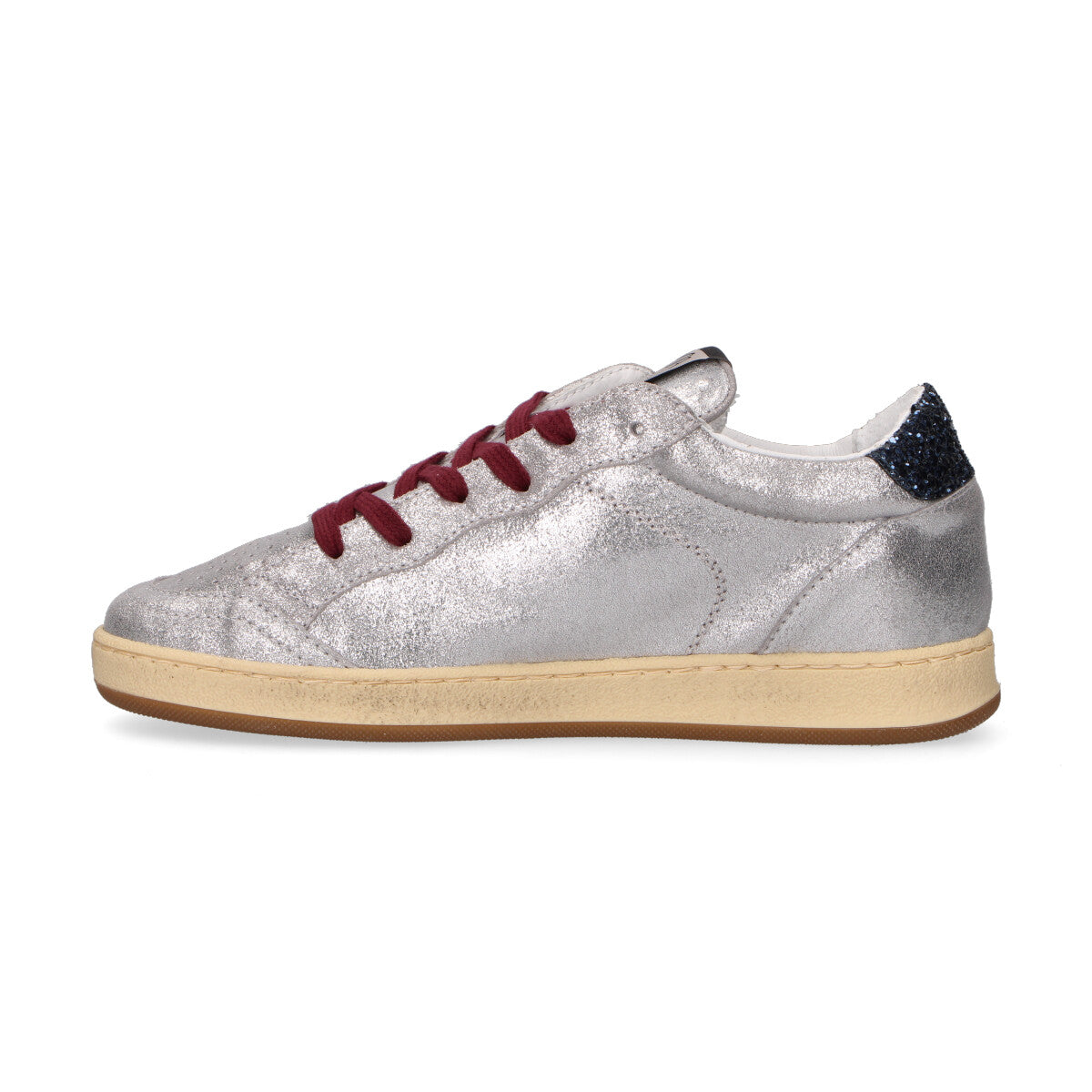 Ama Brand sneaker in pelle laminata argentata