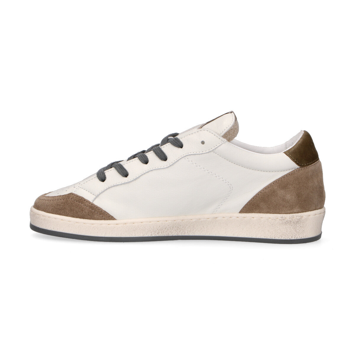 Ama Brand sneaker in pelle bianca verde