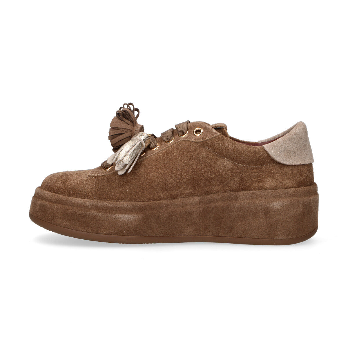 Gio+ sneaker Oliva in camoscio cammello