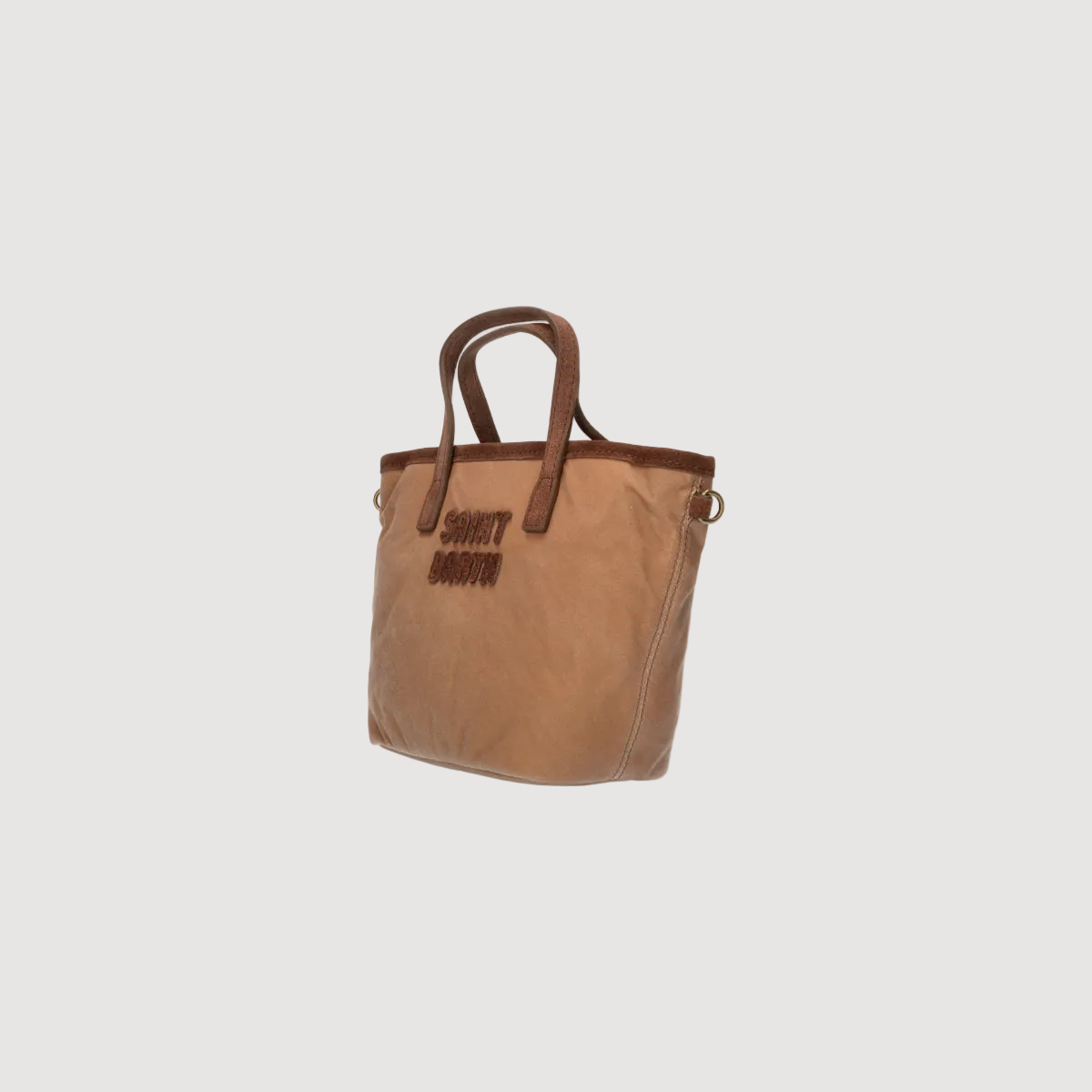 Mc2 Saint Barth borsa City Bag Mini Wax in tessuto beige