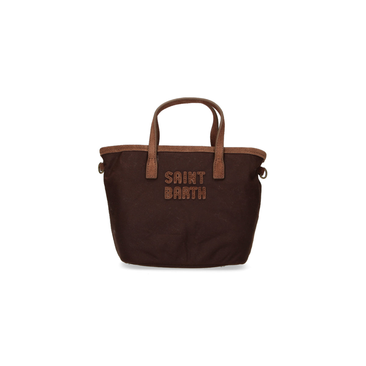 Mc2 Saint Barth borsa City Bag Mini Wax in tessuto marrone