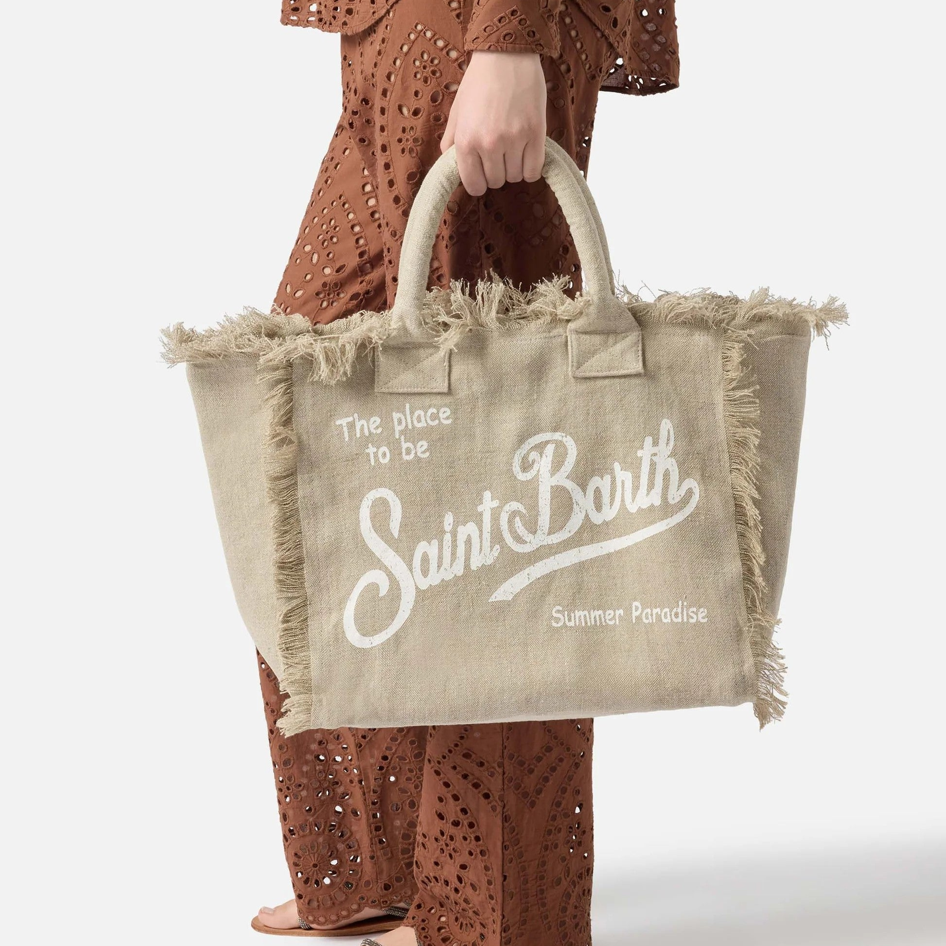 Mc2 Saint Barth borsa Vanity in lino beige