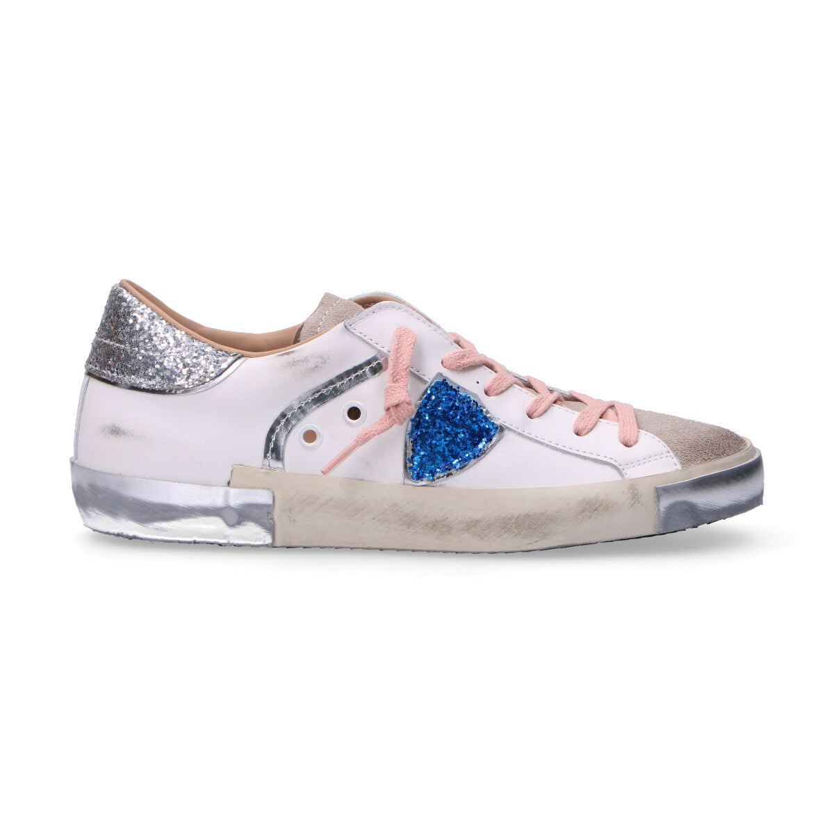 Philippe Model sneaker Paris in pelle camoscio e glitter