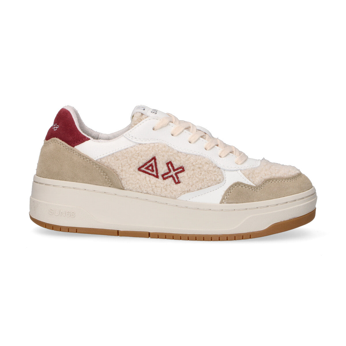 Sun68 sneaker Basket Love Lady Teddy panna